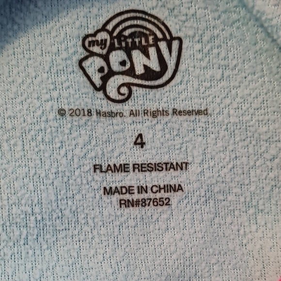5/$20. My Little Pony Rainbow Pajamas, well loved, Sz 4, very comfortable - Picture 4 of 4